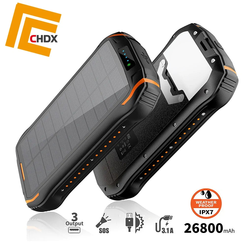 Wireless Solar Power Bank Charger for Mobile Phones